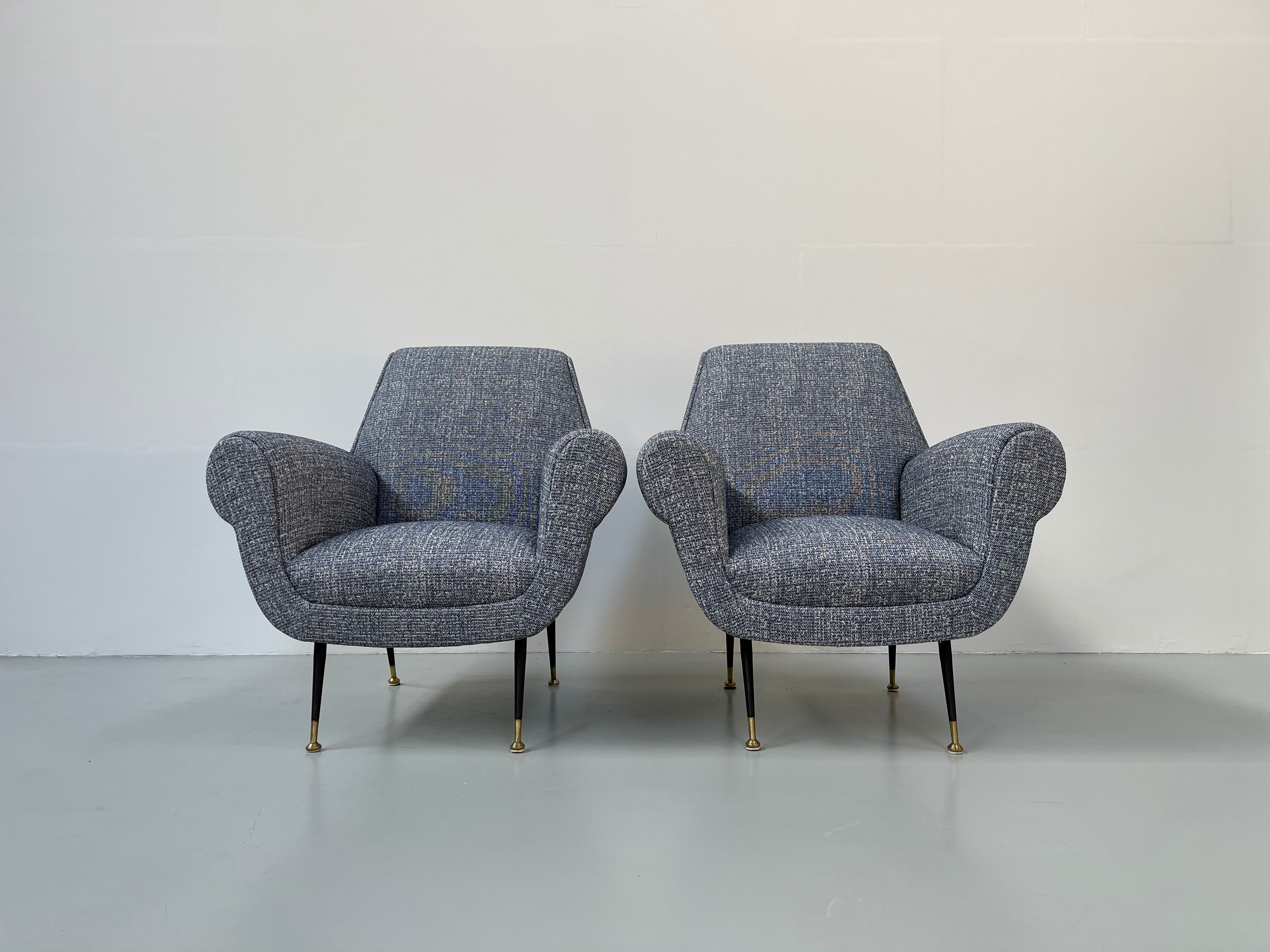 Pair of armchairs by Gigi Radice for Minotti