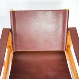 Karl Heinz Bergmiller For Escriba, Pair of Safari Leather Armchairs and Matching Coffee Table