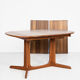 Table ovale danoise en teck avec 2 extensions