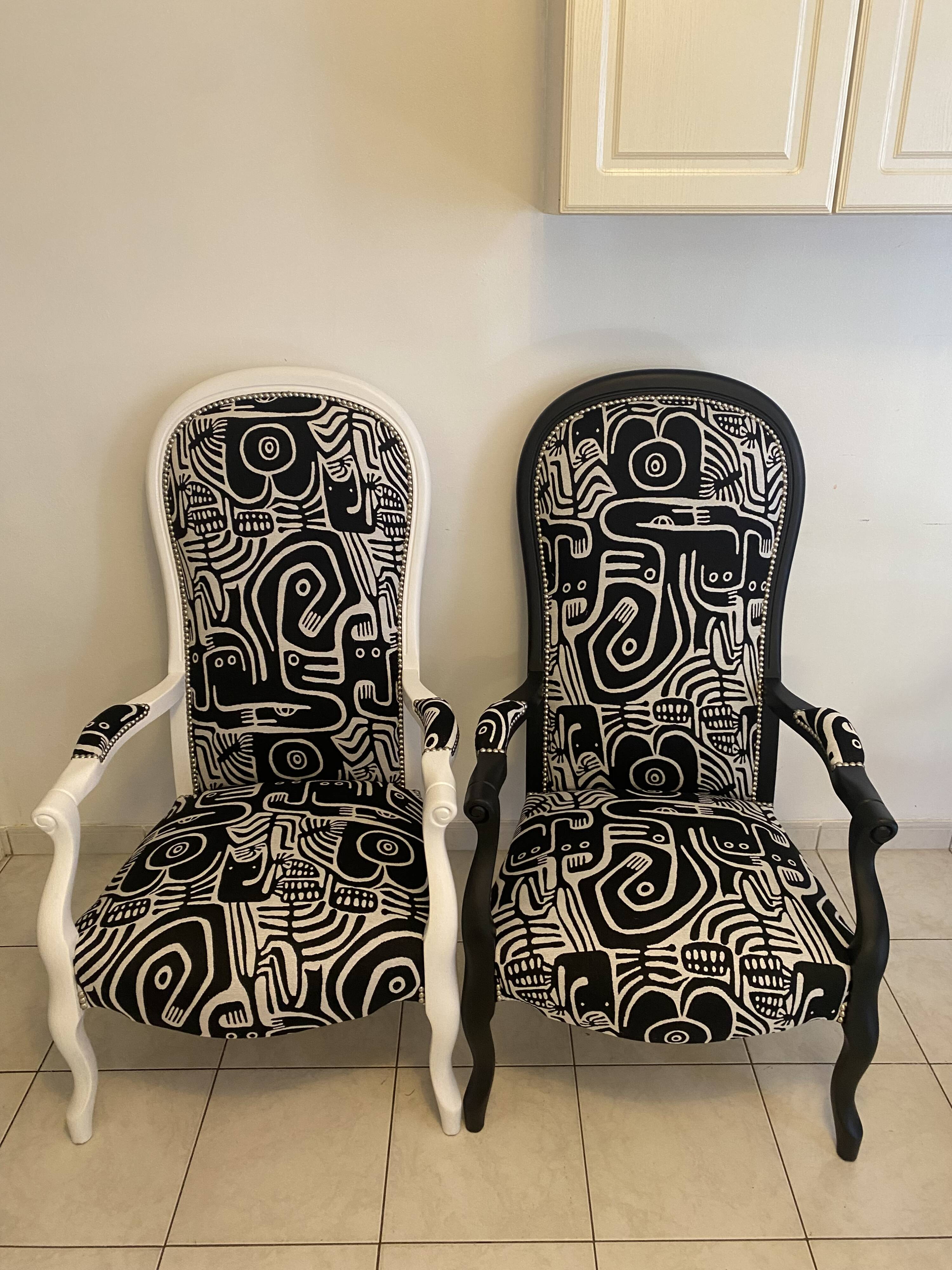 Fauteuil Voltaire, restauré