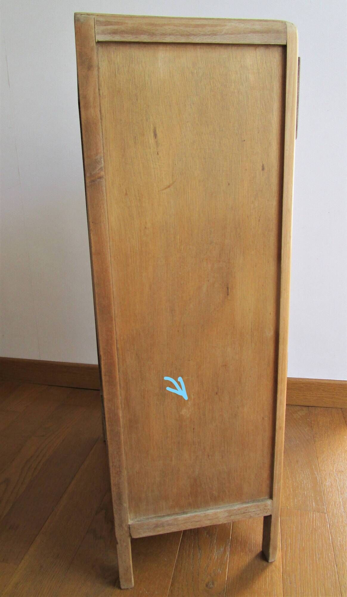 Wooden dresser five drawers vintage 50s