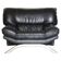 Post modern black leather armchair, Italy 1980 's