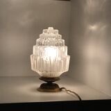 Table lamp- globe Art Deco skyscraper