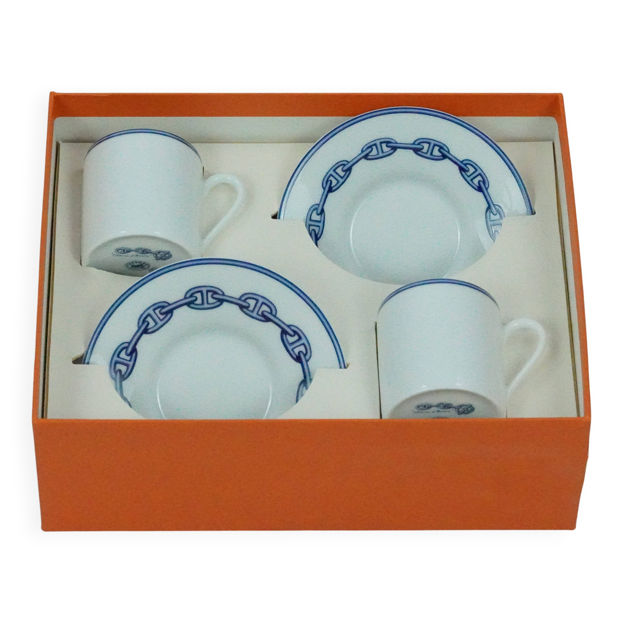 Hermès - Set of Cups and Saucers - Anchor Chain Model