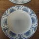 Flat plates set of six ironstone Saint Amand Egypt decoration