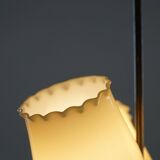 Mid-century glass and brass chandelier, model 501-3 by Stockmann, Finland, 1940s.