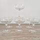 Set of 7 glasses of crystal champagne 1940s
