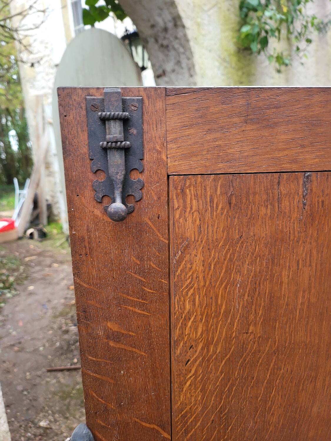 Large buffet / carved oak wardrobe – Neo-Gothic decor –
