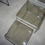 vintage graphic side table by max sauze 1970