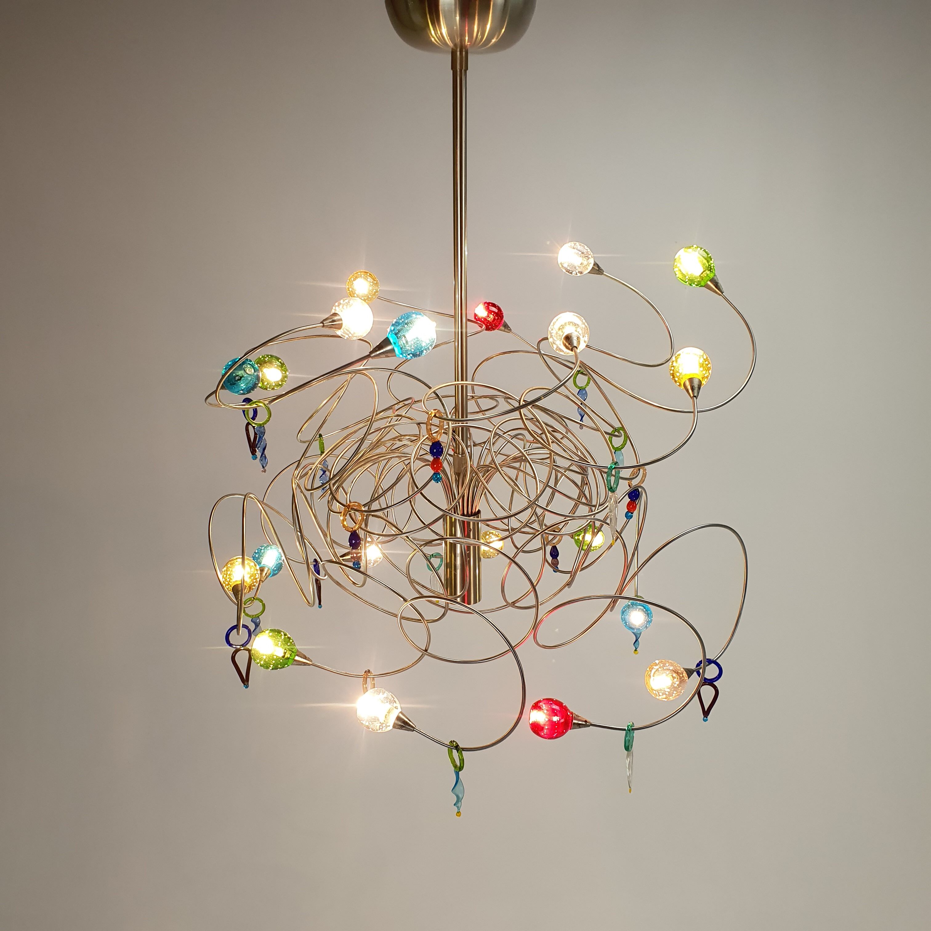 Harco Loor Strawberry Design Hanging Lamp, 1990s