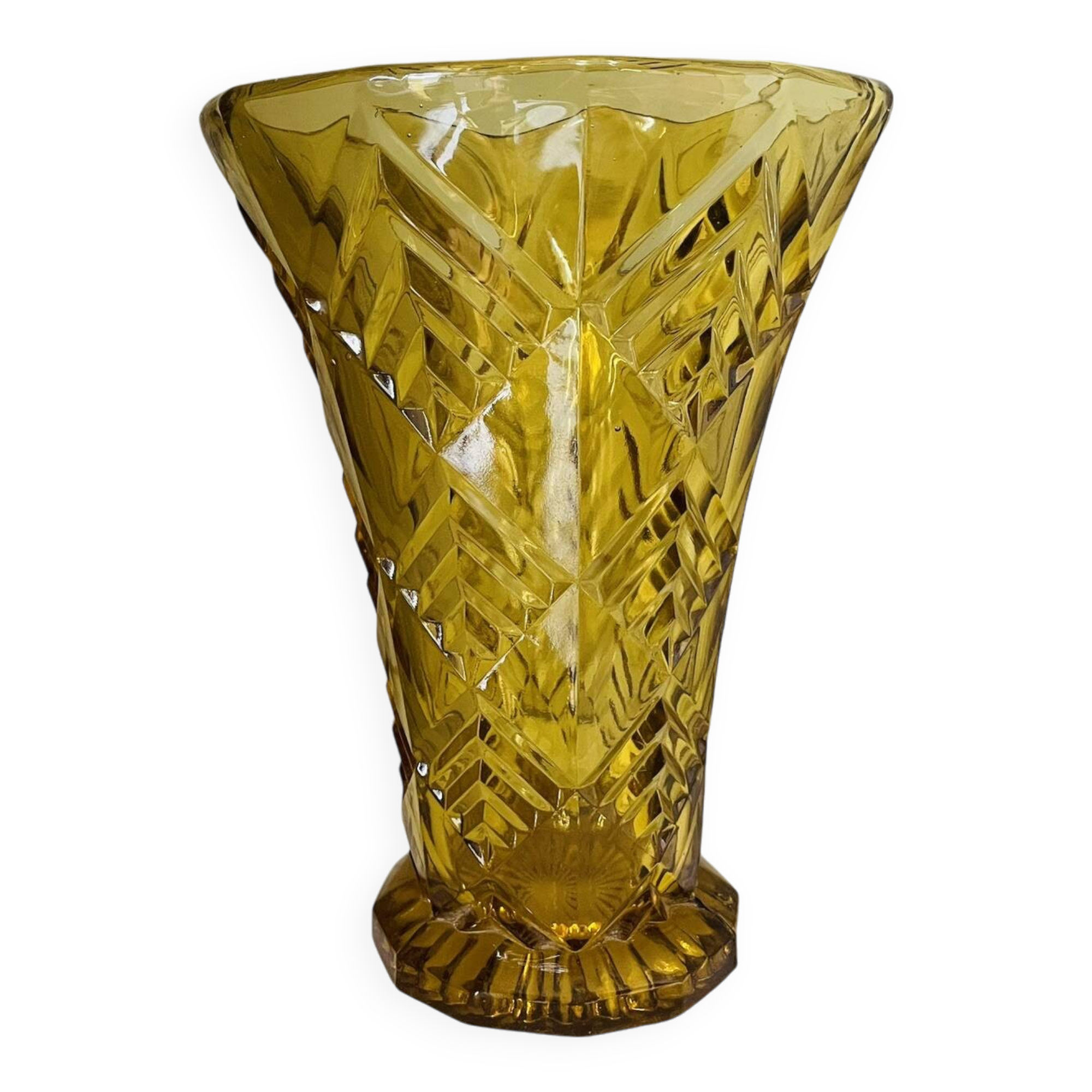Molded glass vase