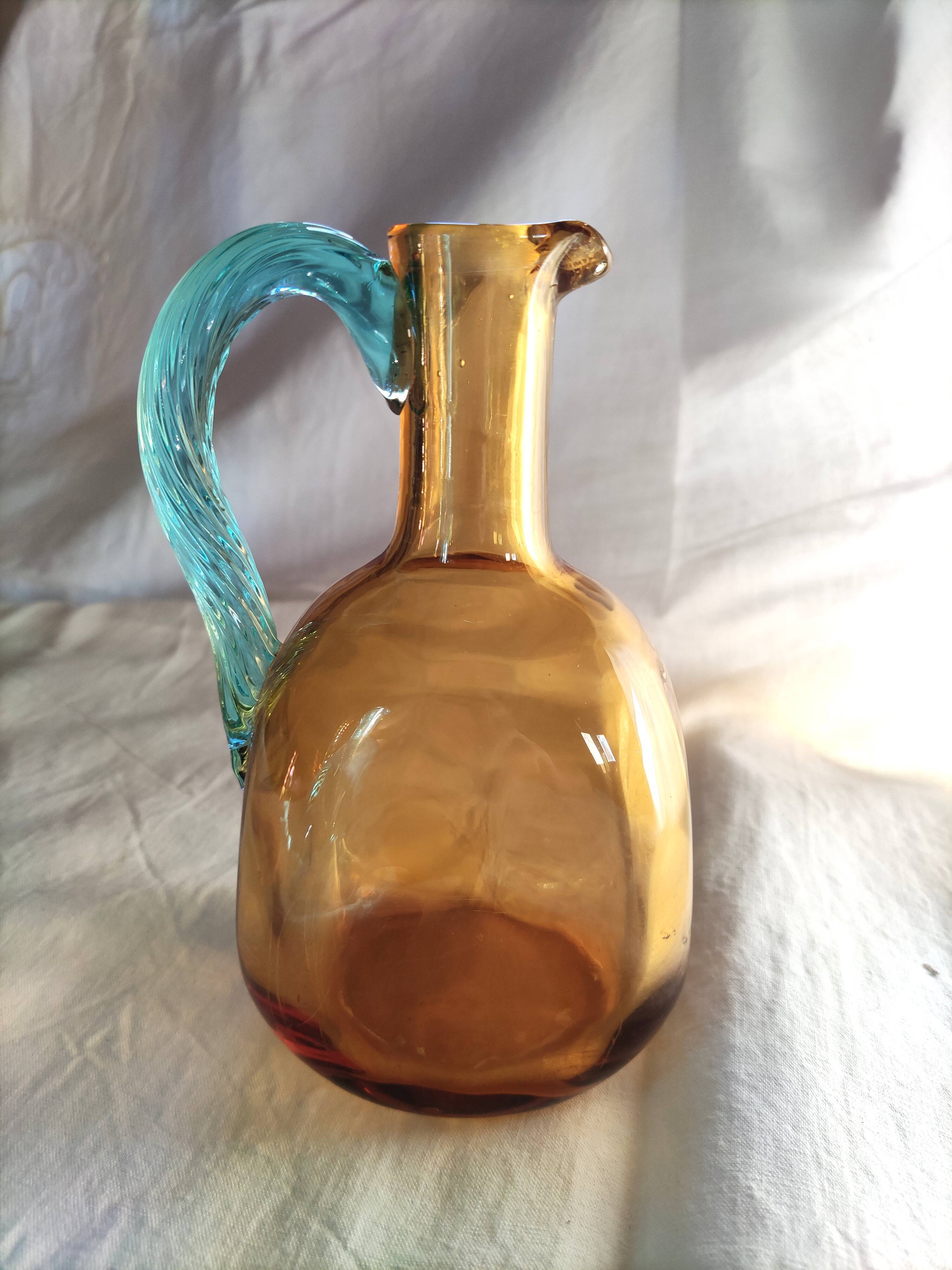 2 antique glass pitchers Georges Sand