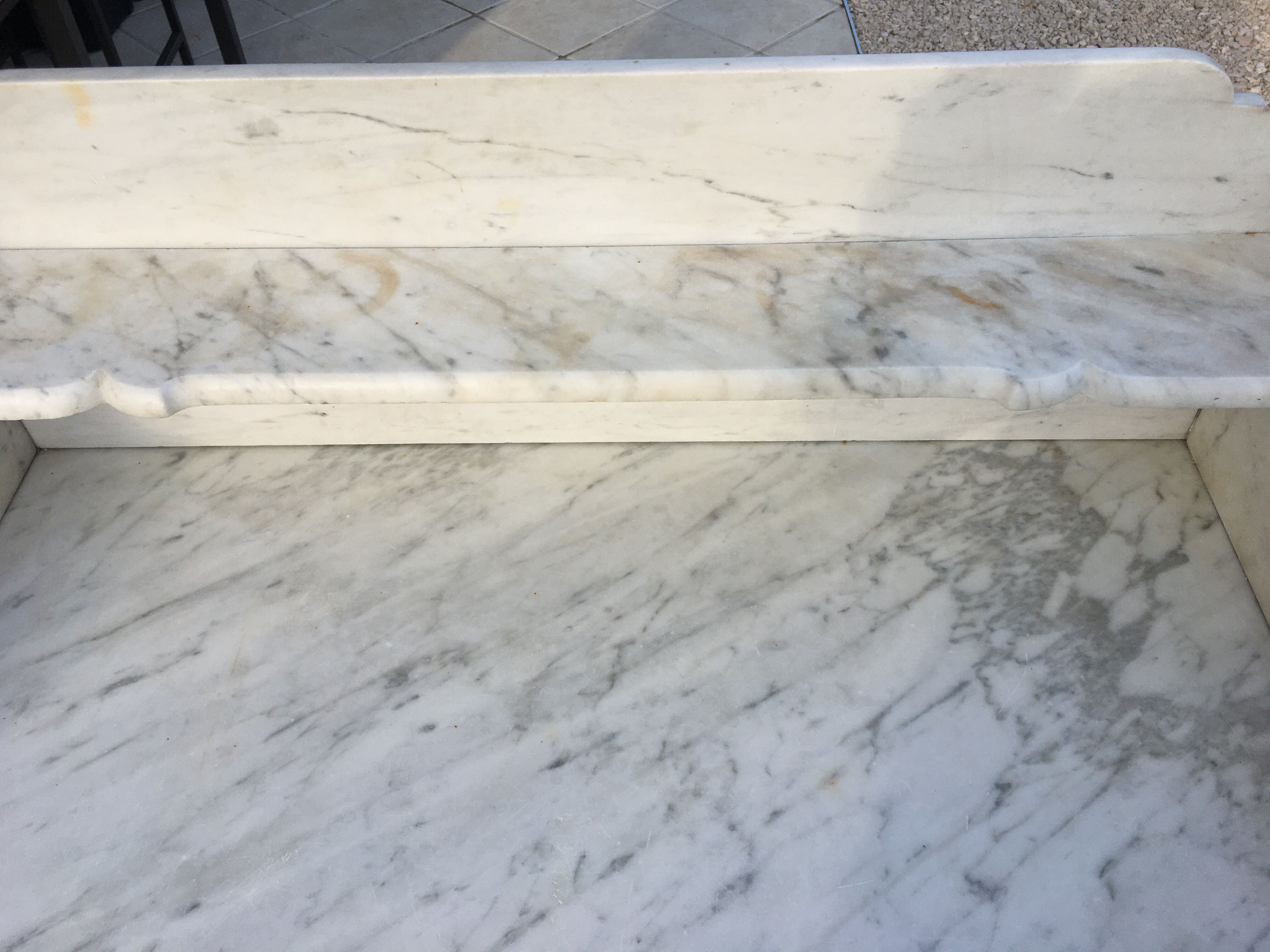 Dressing table with marble top