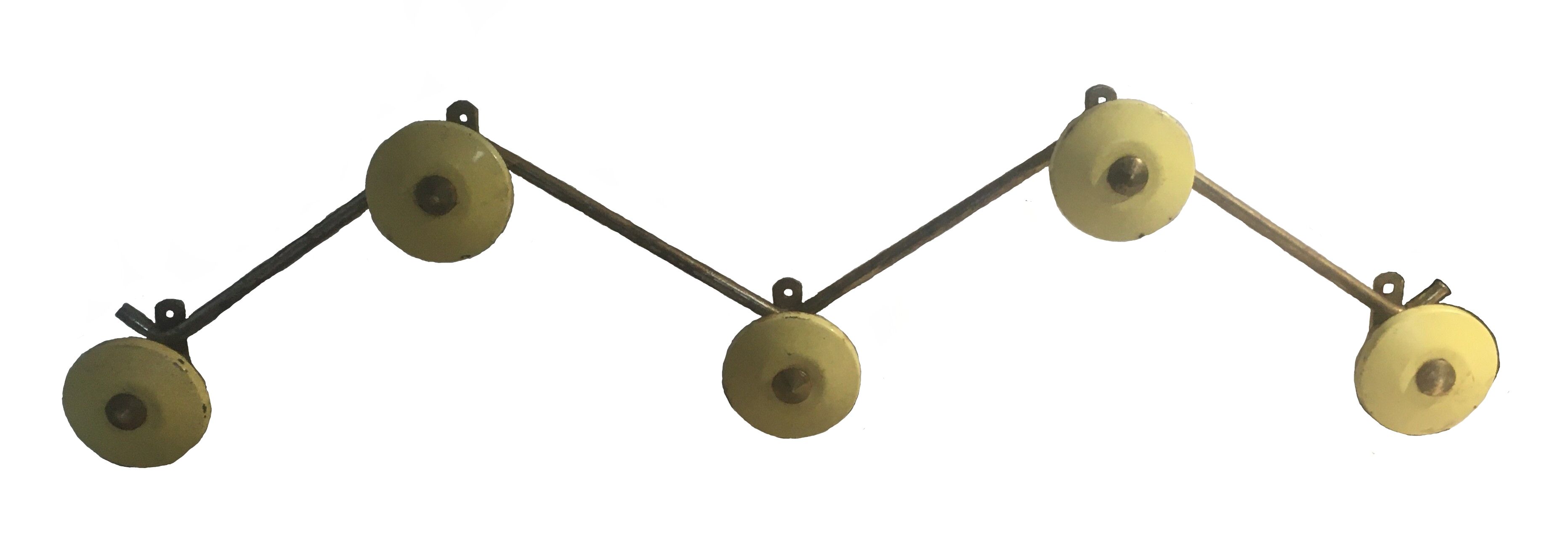 Metal coat rack 5 hooks 50s