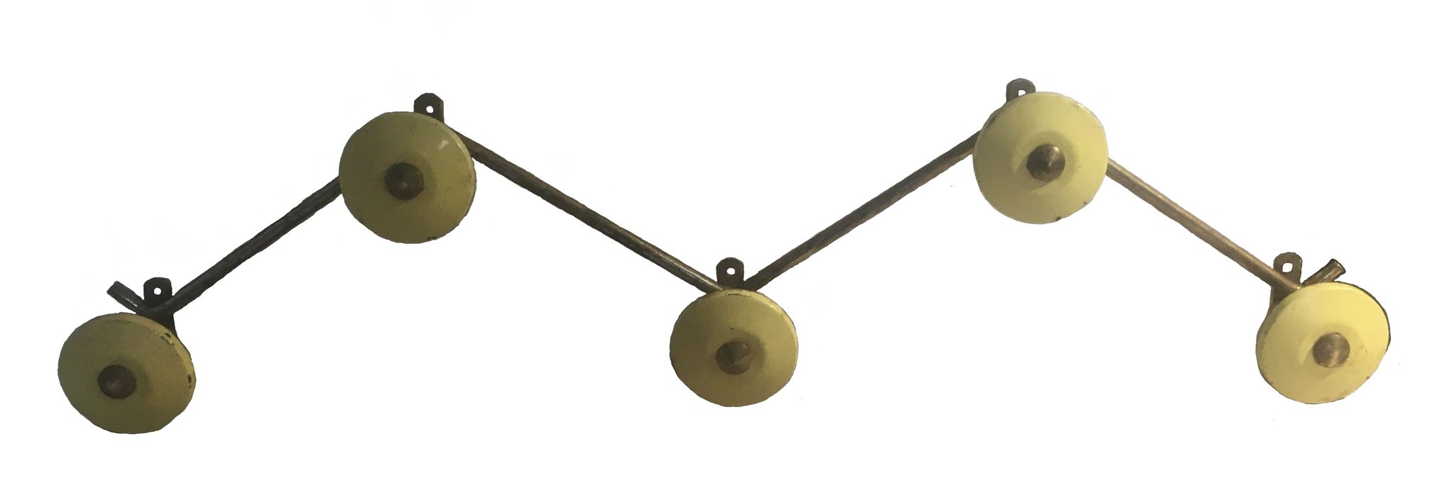 Metal coat rack 5 hooks 50s