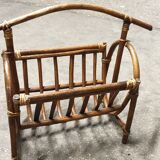 Rattan magazine holder