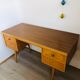 60s office in honey wood and formica moka compass feet