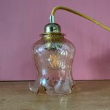 Vintage amber glass tulip walker
