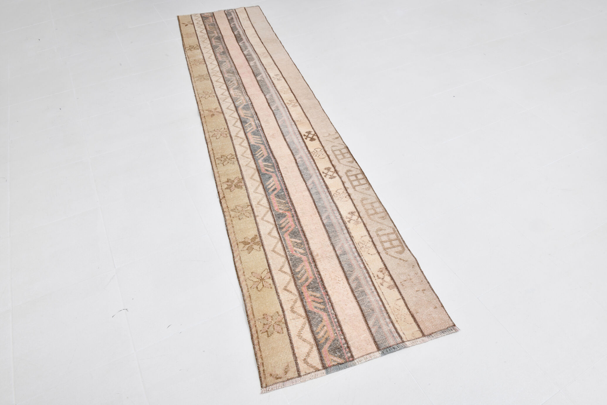 2x10 ethnic vintage runner rug, 72x321cm