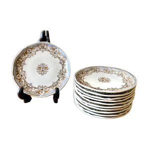 11 assiettes en faïence - gien