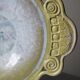 Vintage stoneware pocket bowl with crystalline glazes signed by Françoise Roussel.