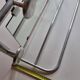 Aluminum wall coat rack with mirror, 5 hooks and a hat holder, 50s
