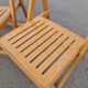 Set of 4 Folding Chairs in Wood and Plywood