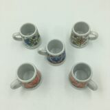 Set of 5 ceramic drip glasses
