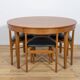 Mid century round extendable dining table and chairs from mcintosh, 1960s, set of 5
