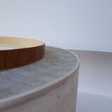 Scandinavian copper and teak floor lamp