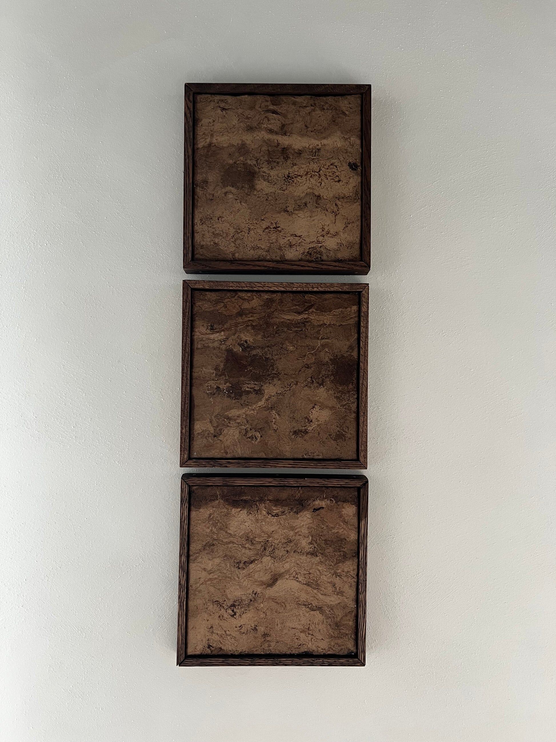 Triptych in bark paper