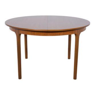 Table à manger ronde extensible de McIntosh, années 1960