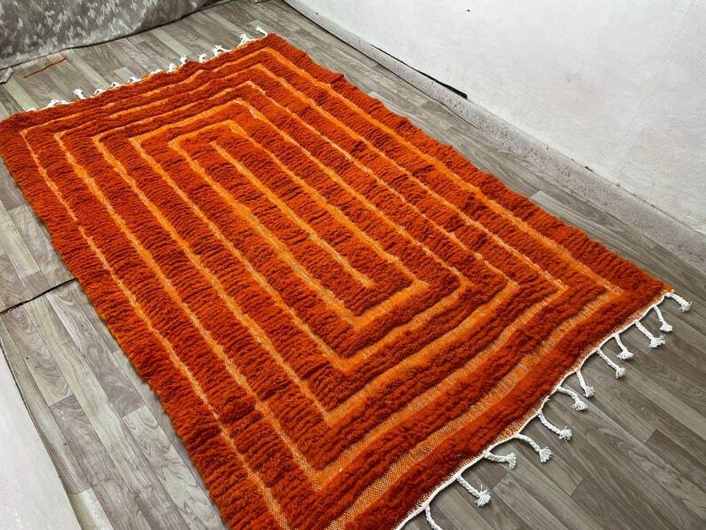 Incredible orange Moroccan rug 150/250cm