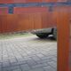 Miroir vintage en teck Danemark 1970 - 49x49cm