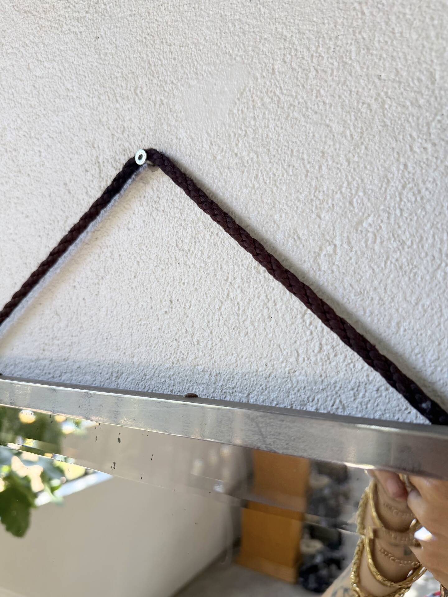Art Deco silver-plated metal mirror 1930