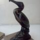 Pelican bookend signed Frecourt