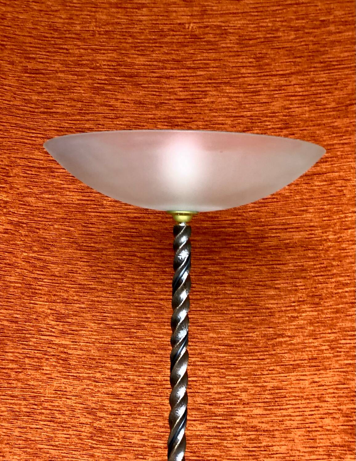 Art deco wrought iron floor lamp