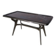 1950s Style Dining Table with Glass Top Lacquered by Enzio Wenk, Italy, 2019