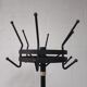vintage black coat rack with 'golden' accent