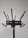 vintage black coat rack with 'golden' accent