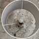 Table lamp or living room travertine and silvered metal Philippe Barbier