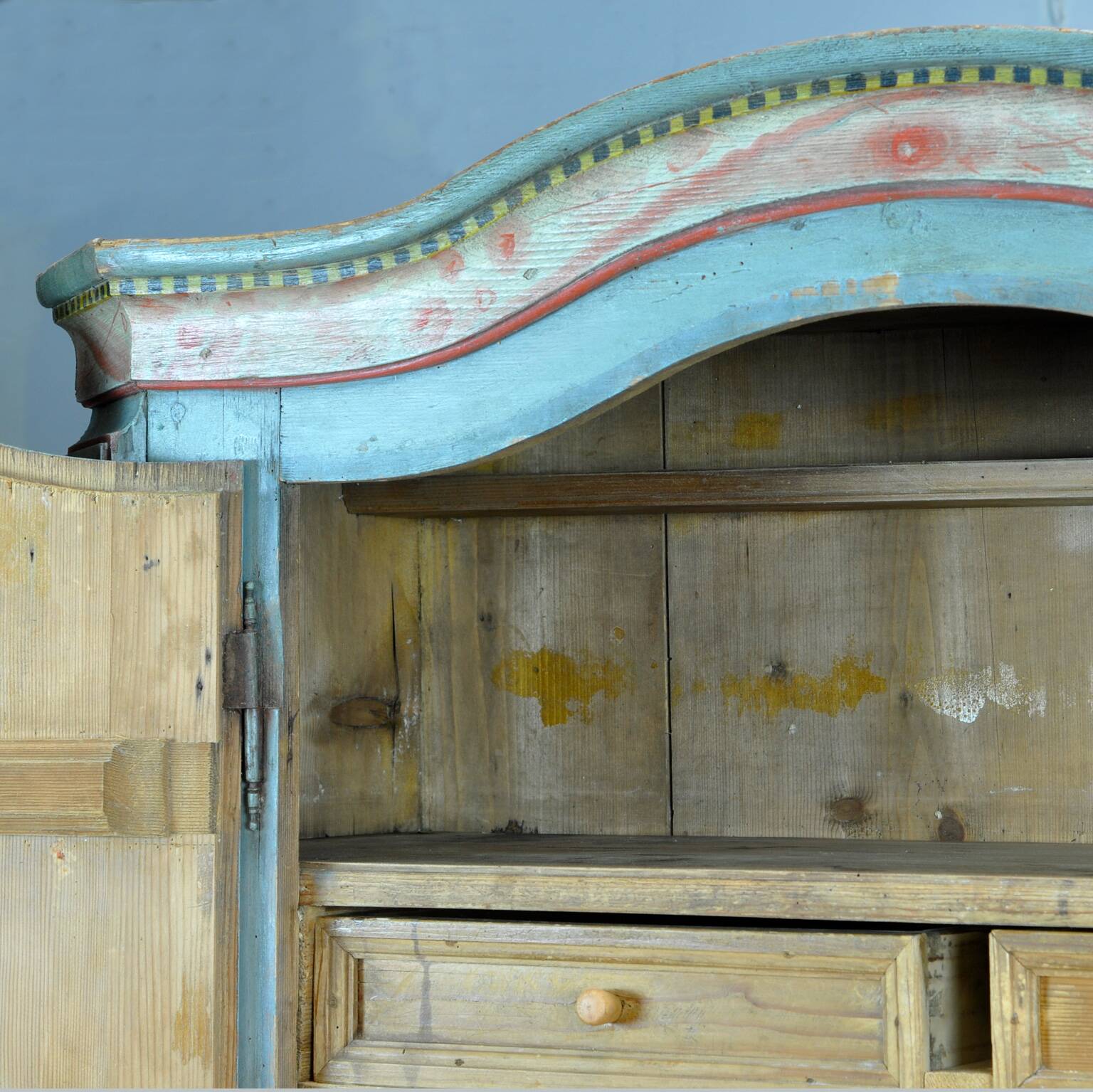 Antique German Hand Painted Cabinet, Anno 1844