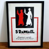Saint Raphaël vin - affiche vintage pub 1930