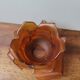 Vintage molded glass lamp globe amber flower shape hanging lamp