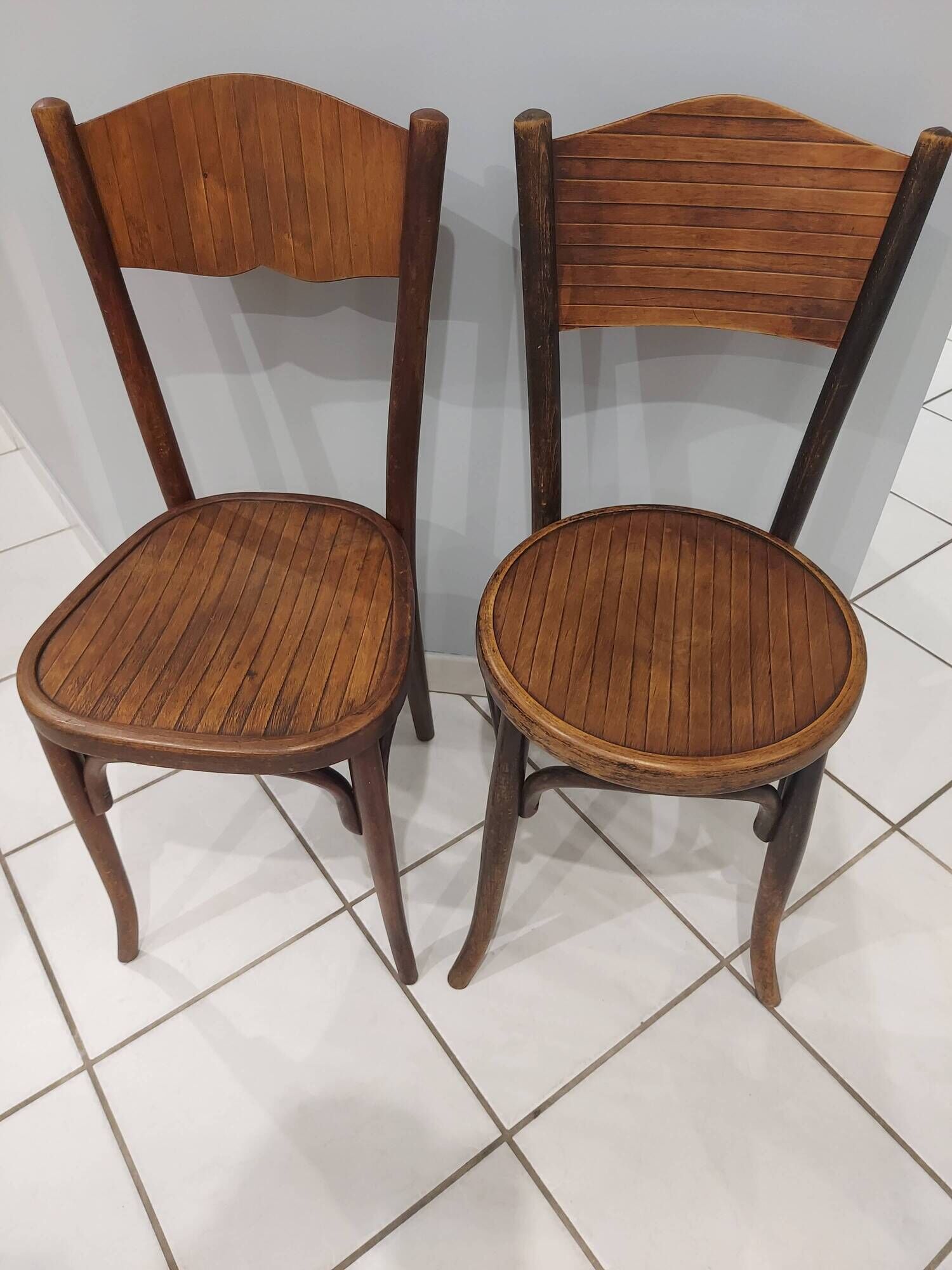 Suite de 6 chaises de Bistrot Baumann et Fischel années 1920