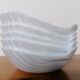 5 coupelles coquillage en opaline arcopal