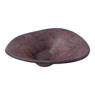 Large purple and black 704 Ruscha art ceramic bowl, Germany, 1960s.