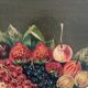 Old oil painting still life Flemish fruits
