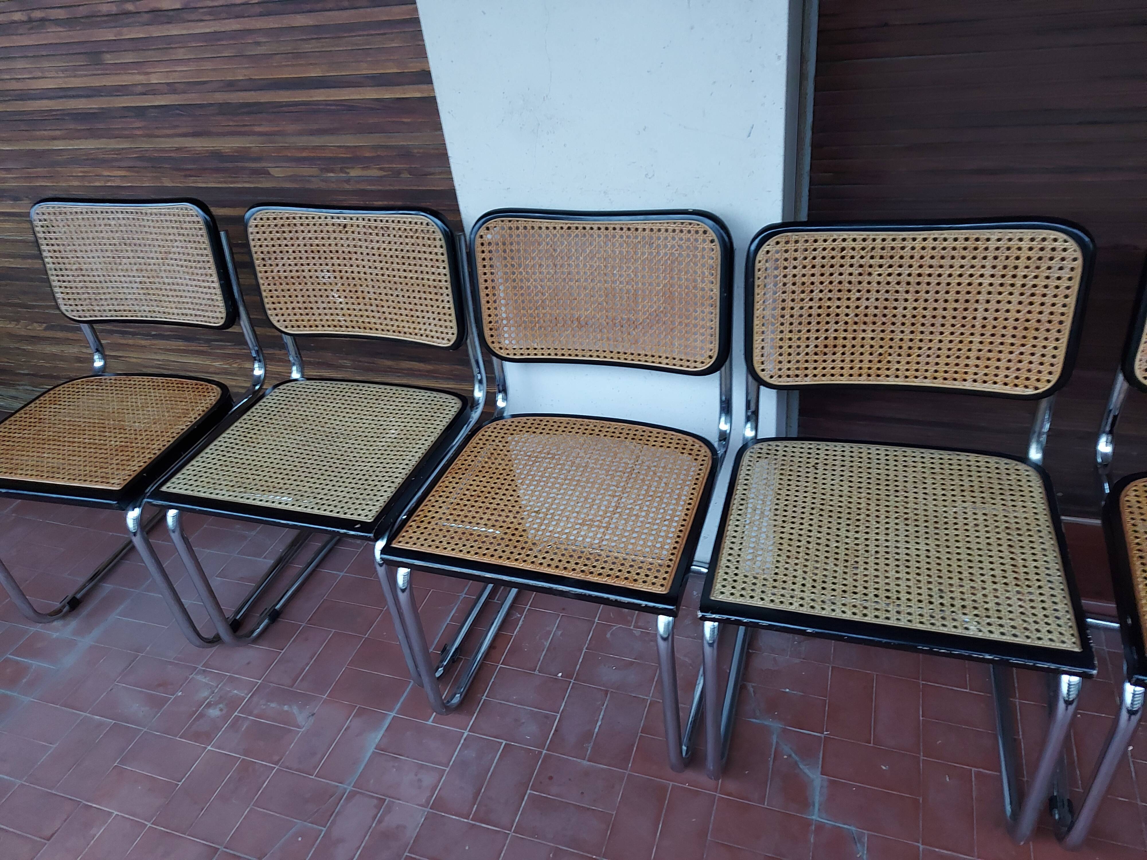 Set of 5 chairs Marcel Breuer B32
