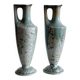 Pair of Sarreguemines vases with crystal glazes